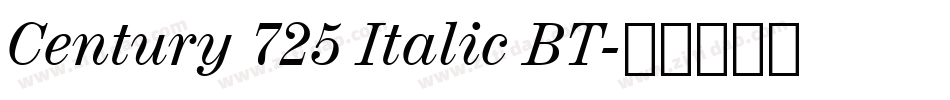 Century 725 Italic BT字体转换